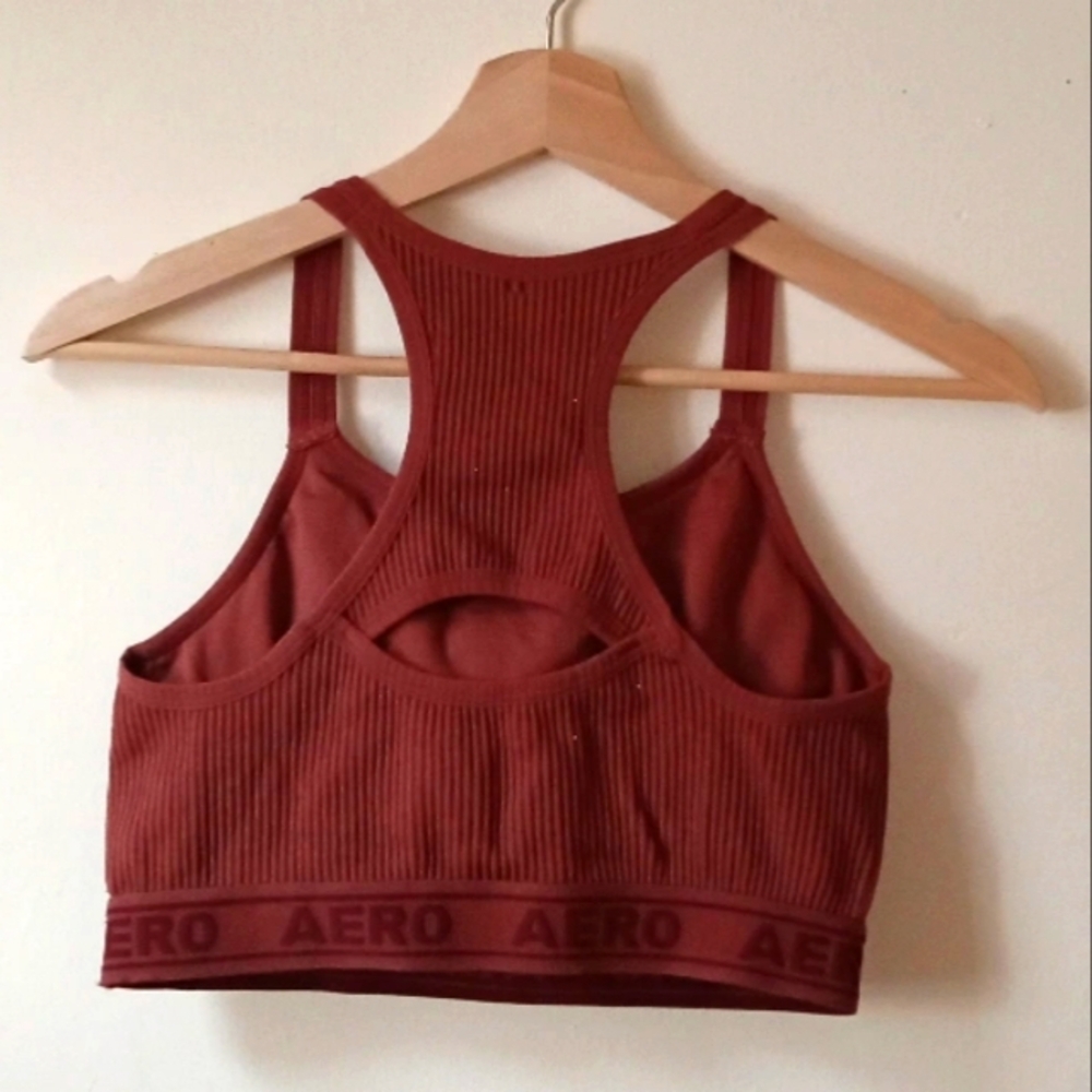 Aéropostale sports bra burgundy red size medium - Picture 2 of 2
